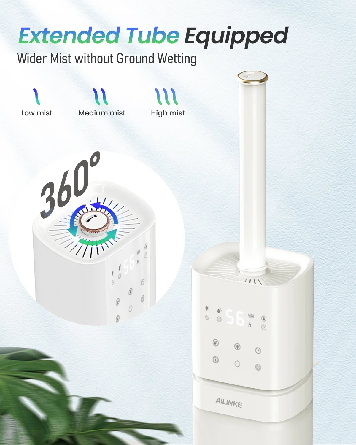 Smart Humidifier Large Room, 2.1Gal/8L Humidifiers for Room Bedroom, Whole House Cool Mist Humidifiers, White