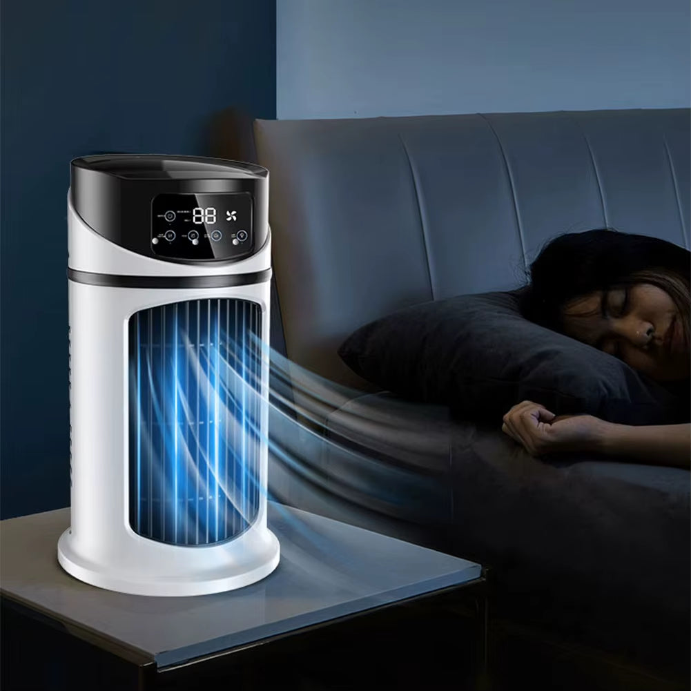 3 in 1 Quiet Cooling Desk Fan Water Cooling Conditioning Portable Mini Air Cooler 6 Speeds Adjustable Table Fan for Office Home