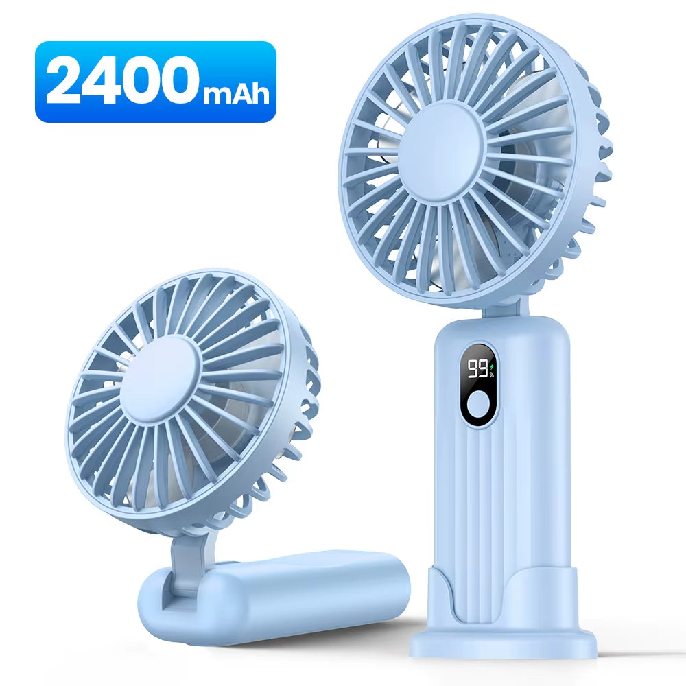 5000Mah Mini Portable Fan, USB Desk Electric Fan, Small Personal Hand Fan with USB Rechargeable Cooling Neck Fans for Room