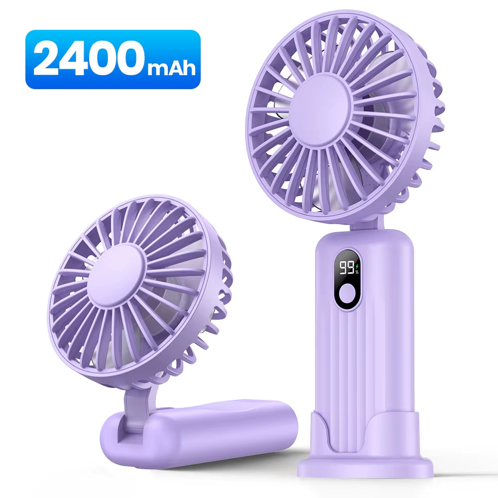 5000Mah Mini Portable Fan, USB Desk Electric Fan, Small Personal Hand Fan with USB Rechargeable Cooling Neck Fans for Room