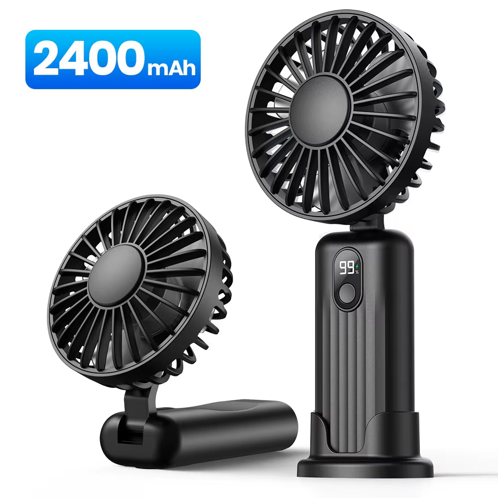 5000Mah Mini Portable Fan, USB Desk Electric Fan, Small Personal Hand Fan with USB Rechargeable Cooling Neck Fans for Room